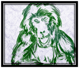 Monkey-Sticker sticker #9280229