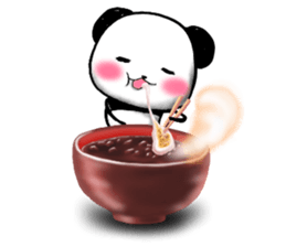 Sweet red-bean soup Panda. sticker #9280625