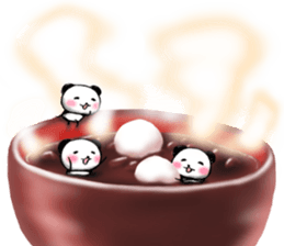 Sweet red-bean soup Panda. sticker #9280640