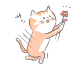 Simple warmth cat sticker #9280675