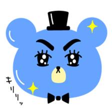 Kawaii blue bear2 sticker #9284276