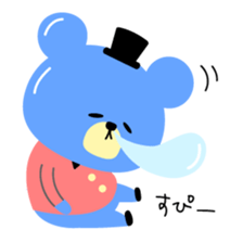 Kawaii blue bear2 sticker #9284278