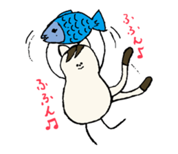 I'm an Ordinary cat family...Peanut cat sticker #9285937