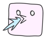 Ease of round triangle square use sticker #9285958