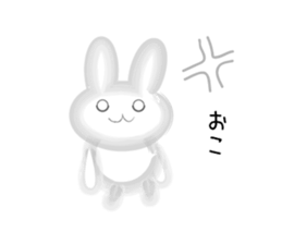 Surreal rabbit usapon sticker #9286229