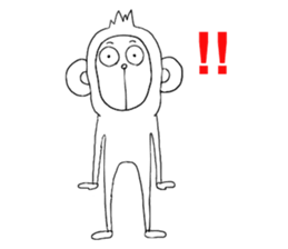 Monkey. White Monkey. sticker #9287512