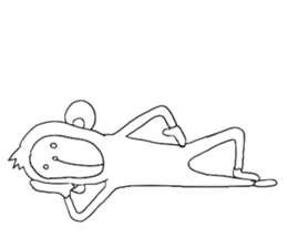 Monkey. White Monkey. sticker #9287514