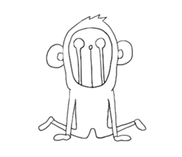 Monkey. White Monkey. sticker #9287516