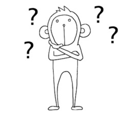 Monkey. White Monkey. sticker #9287525