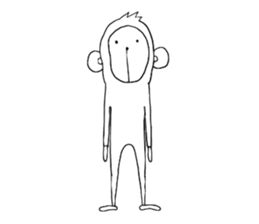 Monkey. White Monkey. sticker #9287535