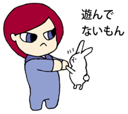 Obstinate girl Monchan sticker #9287758