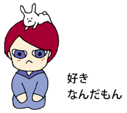 Obstinate girl Monchan sticker #9287764