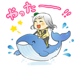 Fuji 5 lakes girls sticker. sticker #9288947