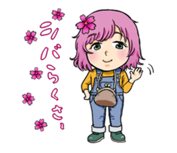 Fuji 5 lakes girls sticker. sticker #9288955