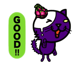 Ears dragon fruit cat sticker #9289376