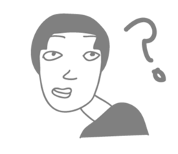 Gray people sticker #9289766