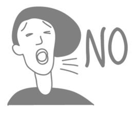 Gray people sticker #9289780