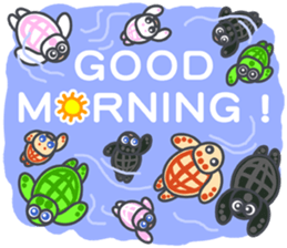 Cute Tortoises Family sticker #9290400