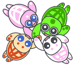 Cute Tortoises Family sticker #9290405