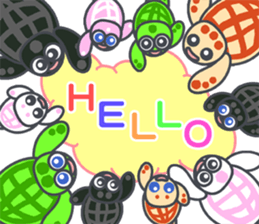 Cute Tortoises Family sticker #9290412
