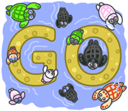 Cute Tortoises Family sticker #9290413