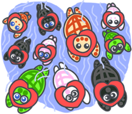 Cute Tortoises Family sticker #9290416