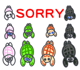 Cute Tortoises Family sticker #9290419