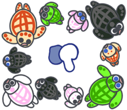 Cute Tortoises Family sticker #9290421