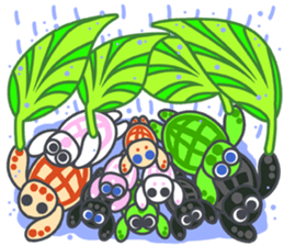 Cute Tortoises Family sticker #9290422