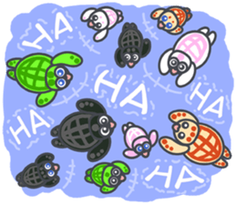 Cute Tortoises Family sticker #9290423