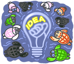 Cute Tortoises Family sticker #9290424