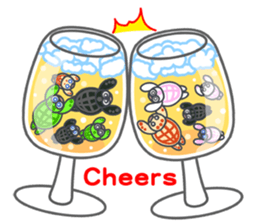Cute Tortoises Family sticker #9290425