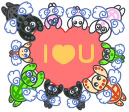 Cute Tortoises Family sticker #9290428