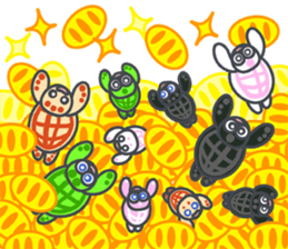Cute Tortoises Family sticker #9290430