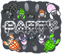 Cute Tortoises Family sticker #9290431