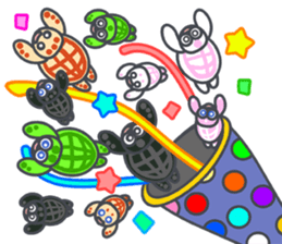 Cute Tortoises Family sticker #9290432