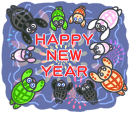 Cute Tortoises Family sticker #9290435