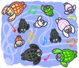 Cute Tortoises Family sticker #9290436