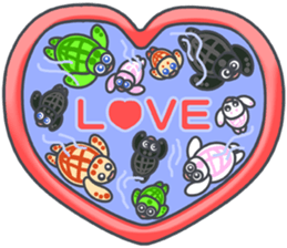 Cute Tortoises Family sticker #9290437