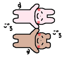 Every day of the Loose rabbit and kuma sticker #9290636