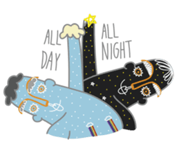 All day All night sticker #9290655