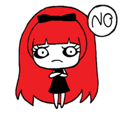 Black bow (Eng Ver.) sticker #9290801