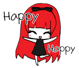 Black bow (Eng Ver.) sticker #9290813