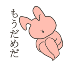 A sticker of rabbit in bad condition sticker #9291320