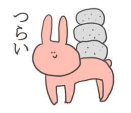 A sticker of rabbit in bad condition sticker #9291322