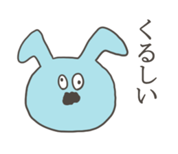 A sticker of rabbit in bad condition sticker #9291323