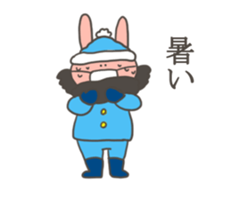 A sticker of rabbit in bad condition sticker #9291327