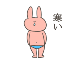 A sticker of rabbit in bad condition sticker #9291328