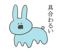 A sticker of rabbit in bad condition sticker #9291336