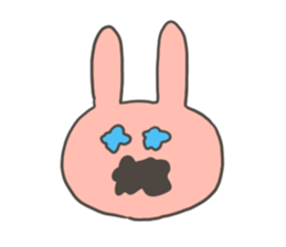 A sticker of rabbit in bad condition sticker #9291339